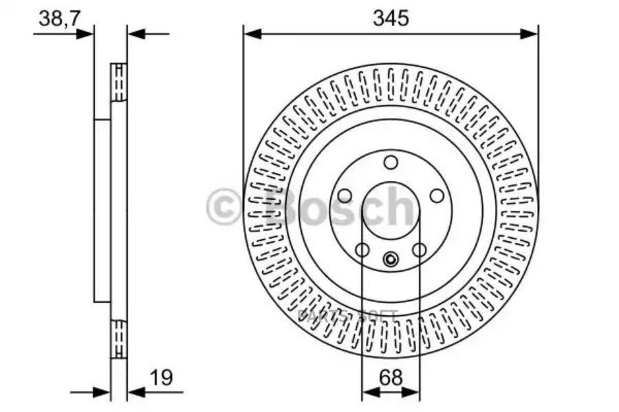 

Тормозной диск Bosch комплект 1 шт. 0986479W54