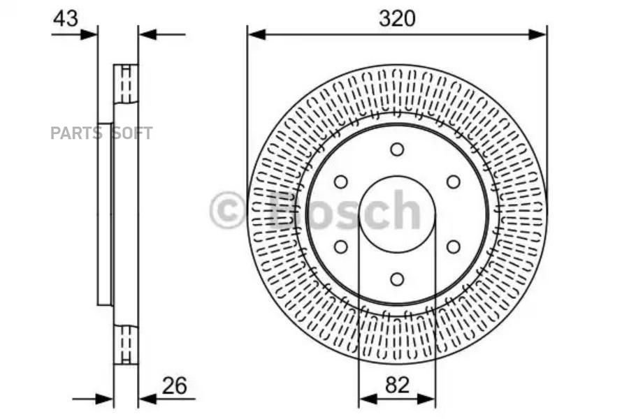 

Тормозной диск Bosch комплект 1 шт. 0986479W45