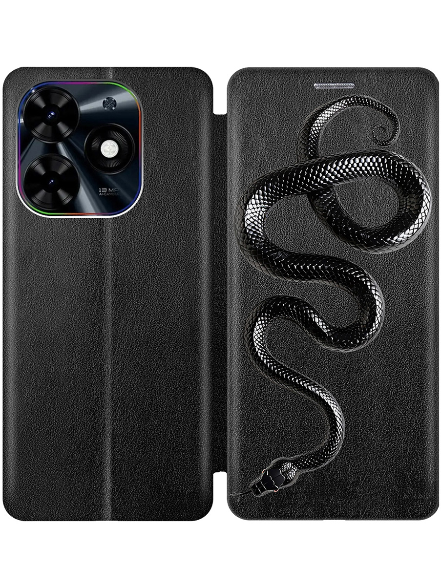 

Чехол-книжка на Tecno Spark Go 2024 / Spark 20 / 20C / Pop 8 с принтом черный 814708, 777768813