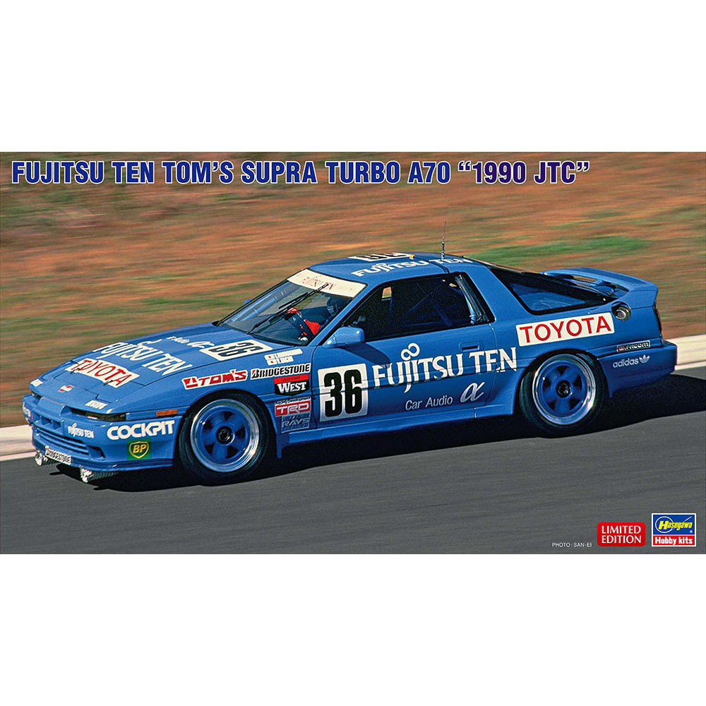 

Сборная модель Hasegawa 1/24 Автомобиль Fujitsu Ten Tom's Supra Turbo A70 20553