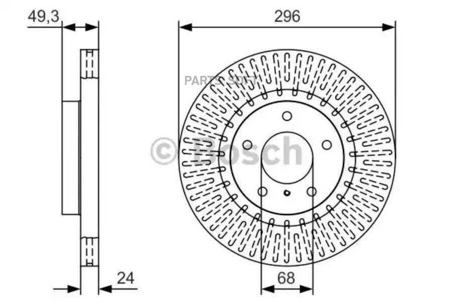 

Тормозной диск Bosch комплект 1 шт. 0986479T44