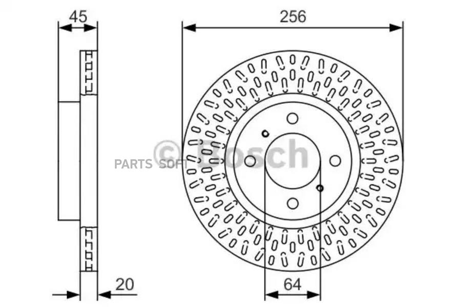 

Тормозной диск Bosch комплект 1 шт. 0986479T39