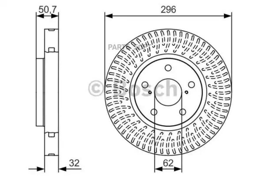 

Тормозной диск Bosch комплект 1 шт. 0986479T38