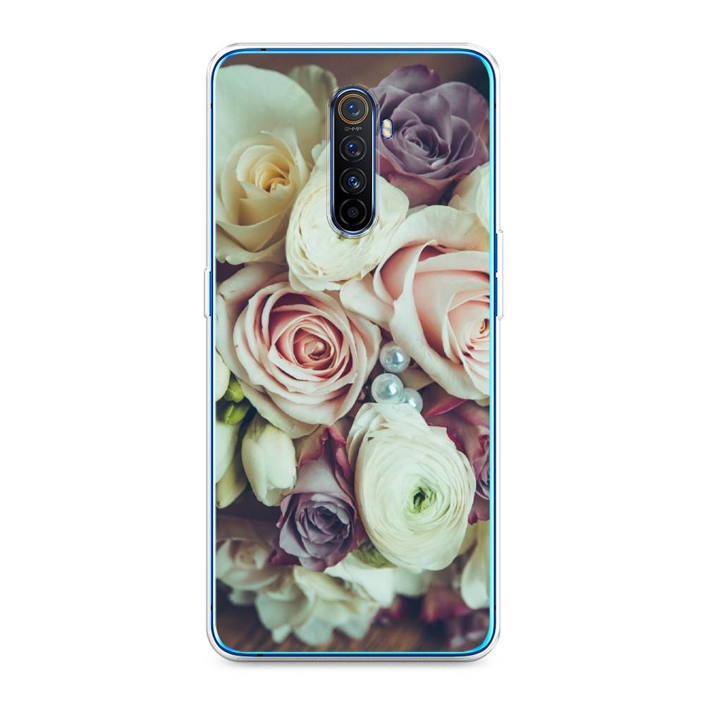 

Чехол на Realme X2 Pro "Свадебный букет", Белый;фиолетовый, 251750-2