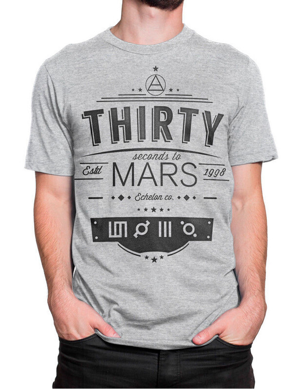 

Футболка мужская Dream Shirts Thirty Seconds to Mars 50007212 серая XS, Thirty Seconds to Mars 50007212