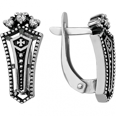 

Серьги из серебра с фианитом Высоковы С-191, С-191