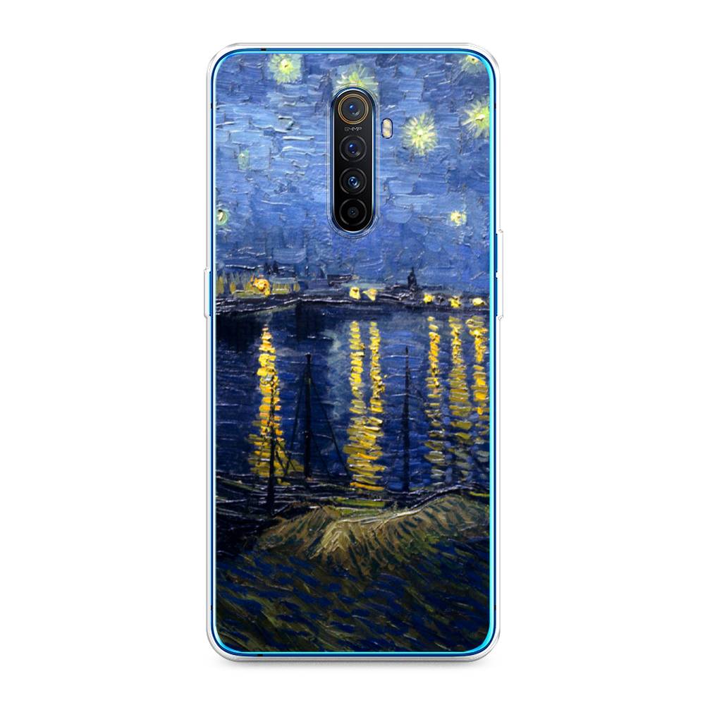 

Чехол на Realme X2 Pro "Звездная ночь над Роной", Синий;желтый, 251750-4