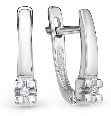 

Серьги из серебра с бриллиантом Империал С1457/Ag-620, С1457/Ag-620