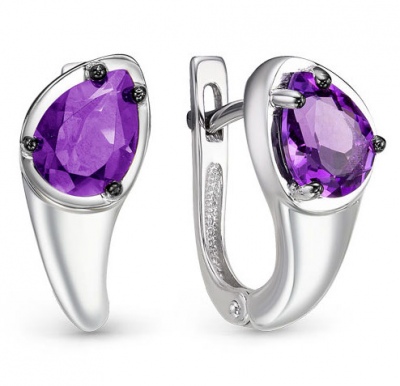 

Серьги из серебра с аметистом Империал С1345/Ag-607/14, С1345/Ag-607/14