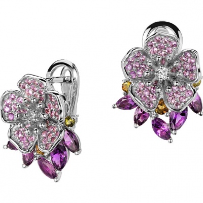 

Серьги из белого золота с бриллиантом Эстет 01С6213474-1, 01С6213474-1