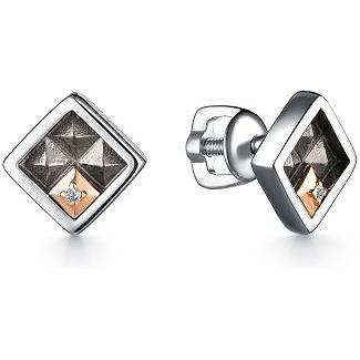 

Серьги из серебра с бриллиантом АЛЬКОР 02-2869_000Б-17, 02-2869_000Б-17