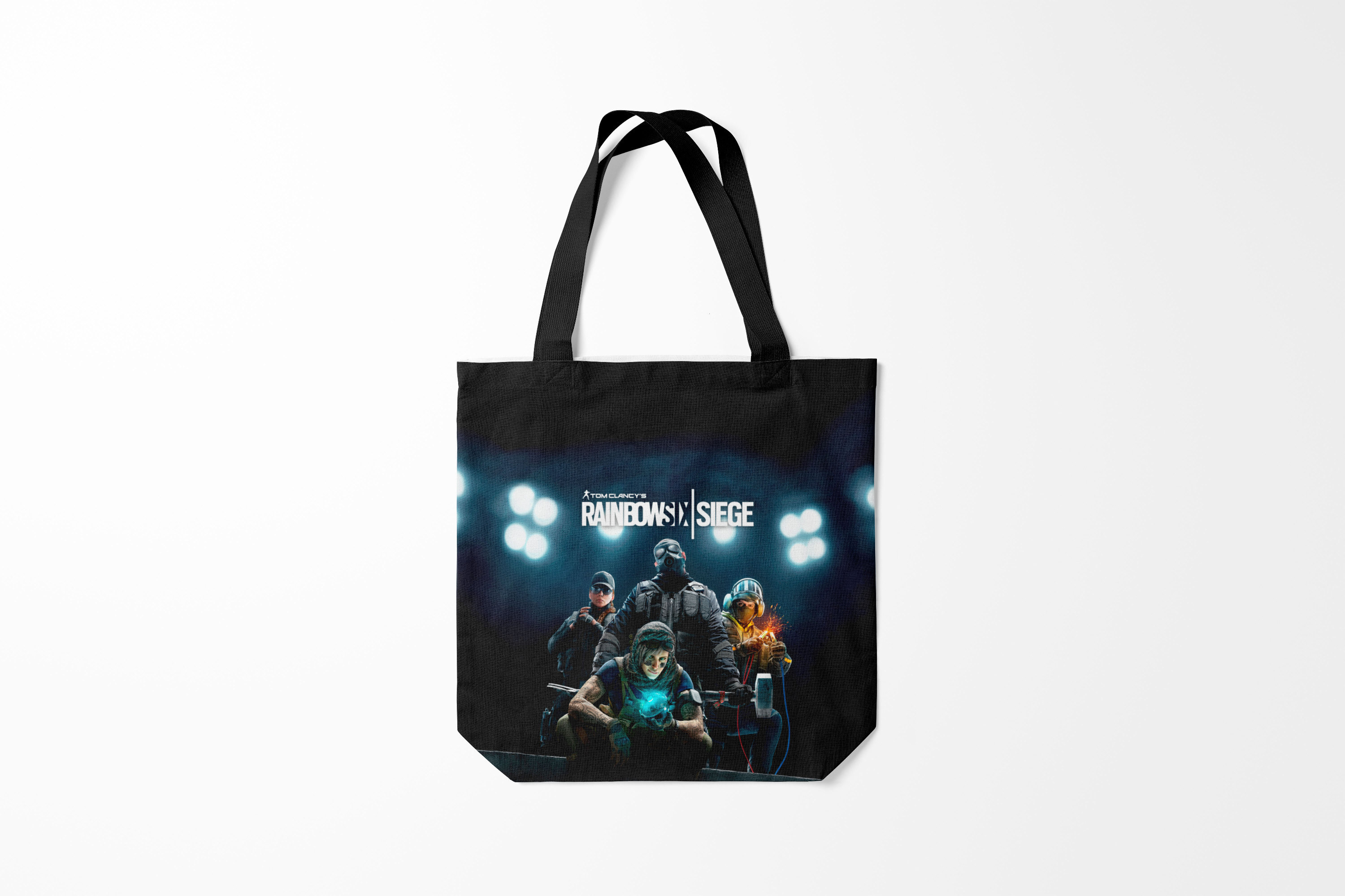 

Сумка шoппер унисекс Burnettie Rainbow Six Siege Tom Clancys, серый; черный, Rainbow Six Siege Tom Clancys