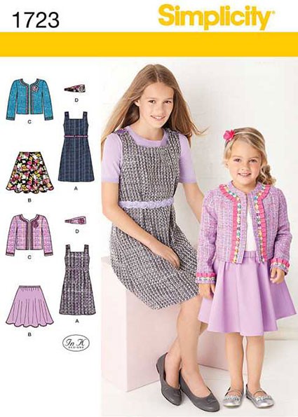 

Выкройка Simplicity №1723 — Сарафан, Жакет, Юбка