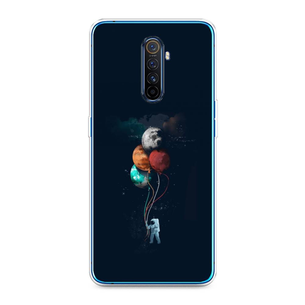 

Чехол на Realme X2 Pro "Космонавт с шариками", Разноцветный, 251750-4