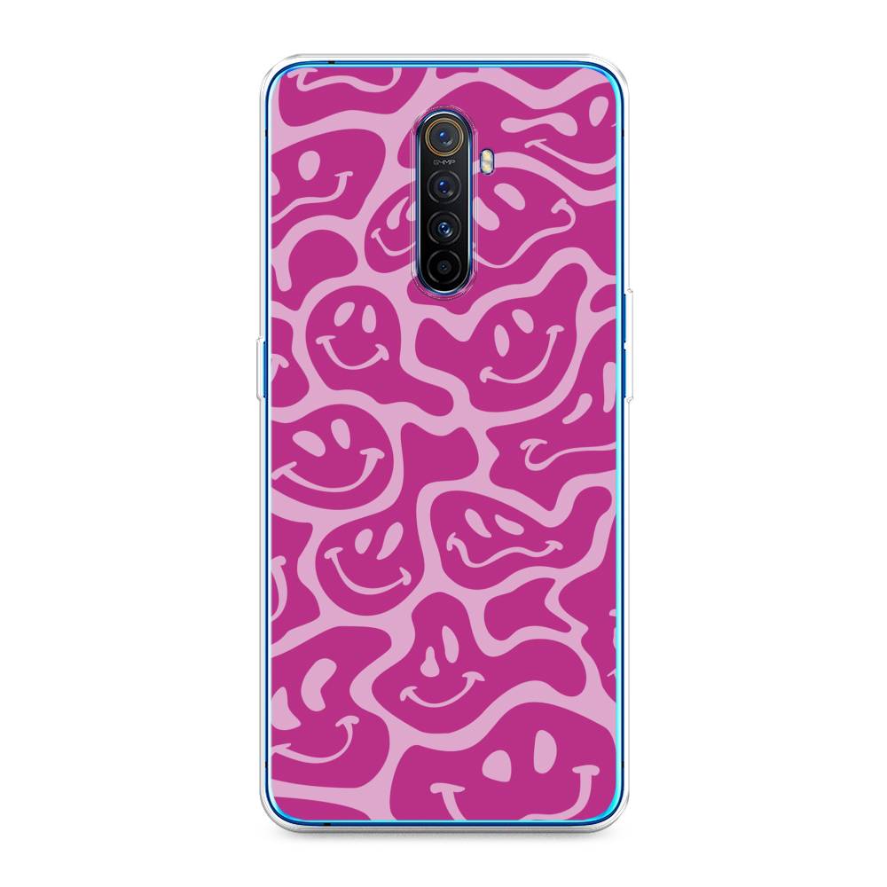 

Чехол на Realme X2 Pro "Расплывчатые смайлики розовые", Фиолетовый, 251750-6