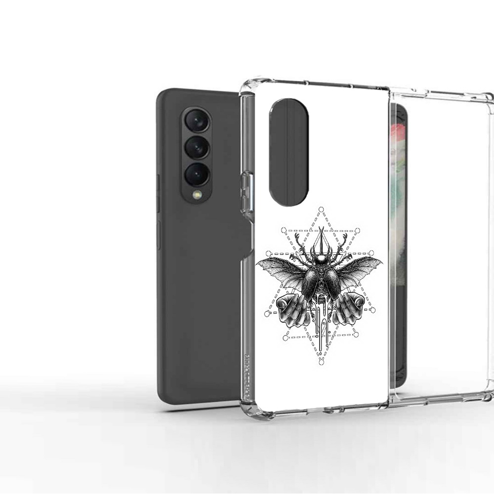 

Чехол MyPads Tocco для Samsung Galaxy Z Fold 3 скарабей, Прозрачный, Tocco