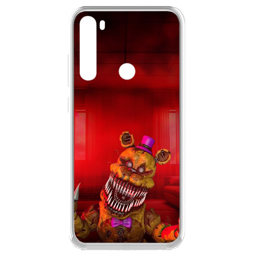

Чехол-накладка Krutoff Clear Case ФНАФ - Фредди атакует для Xiaomi Redmi Note 8 (2021), Прозрачный