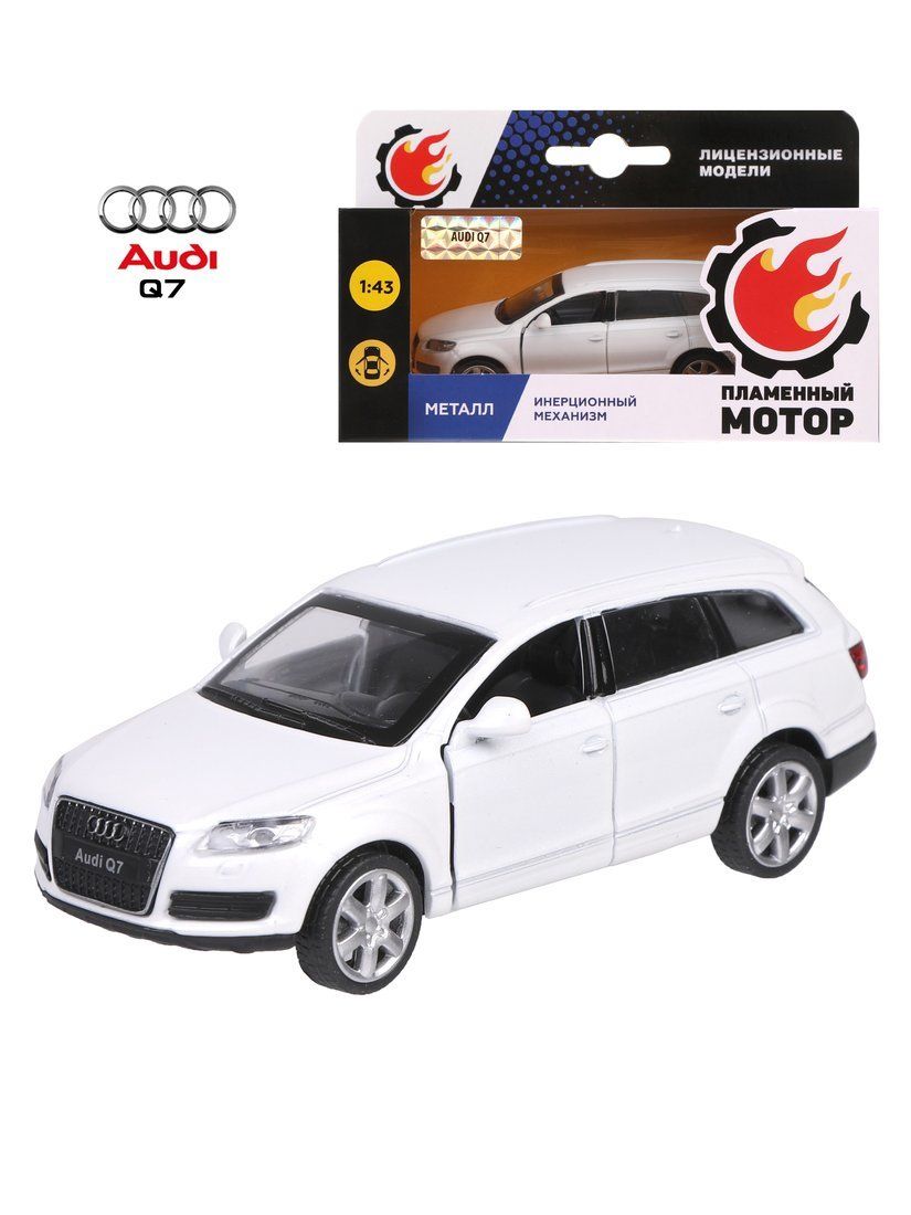 

Машина мет. 1:43 Audi Q7, откр.двери,11см, черн. матовый, Черный