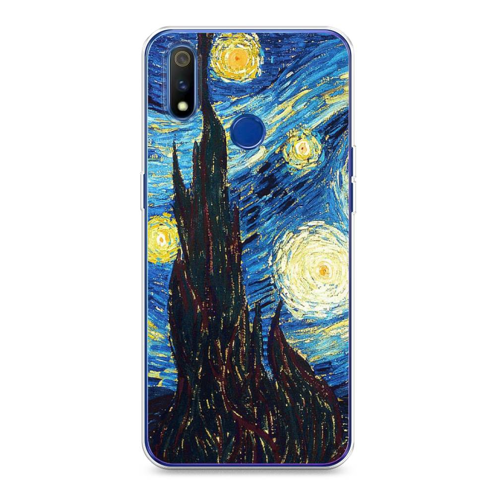 

Чехол Awog на Realme 3 Pro "Ван Гог Звездная ночь", Разноцветный, 251250-9