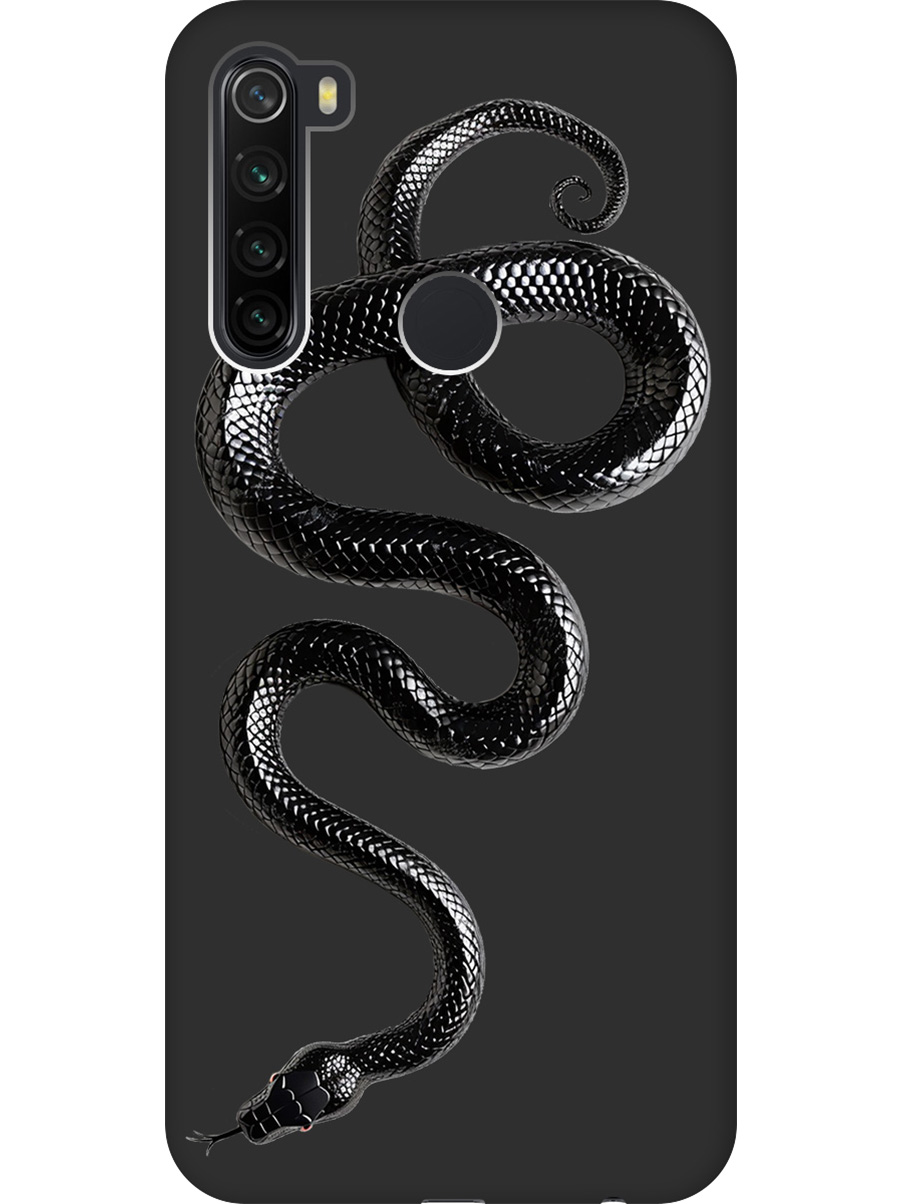 

Силиконовый чехол на Xiaomi Redmi Note 8T с принтом "Черная мамба" матовый черный, 722349013