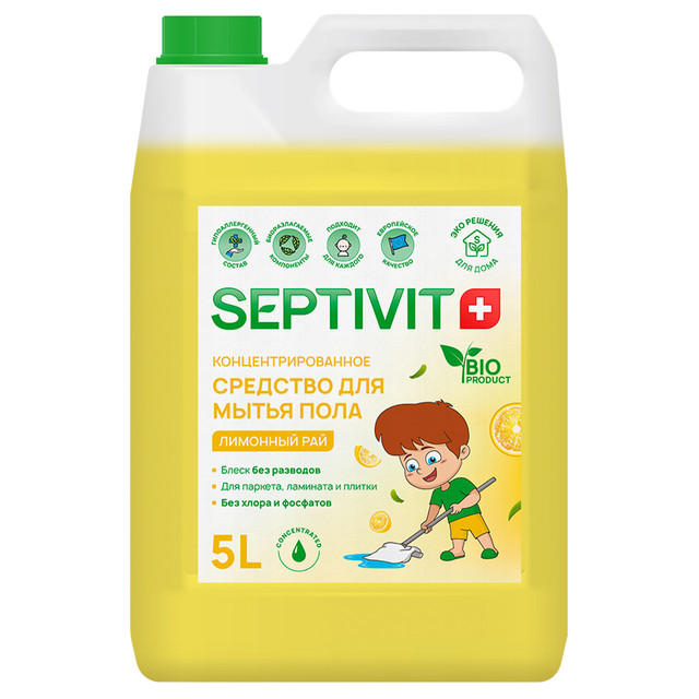 фото Средство для пола лимон septivit premium 5л