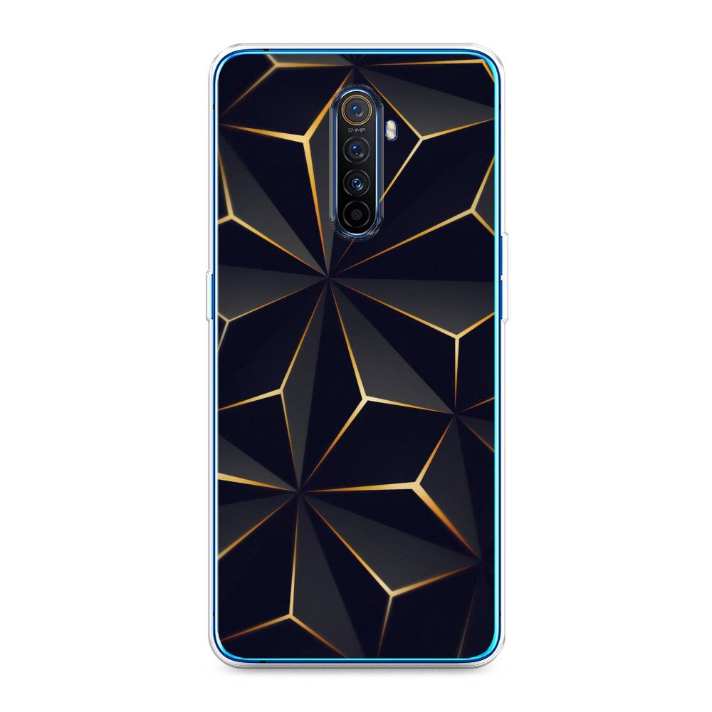 

Чехол на Realme X2 Pro "Черные полигоны", Золотистый;черный, 251750-3