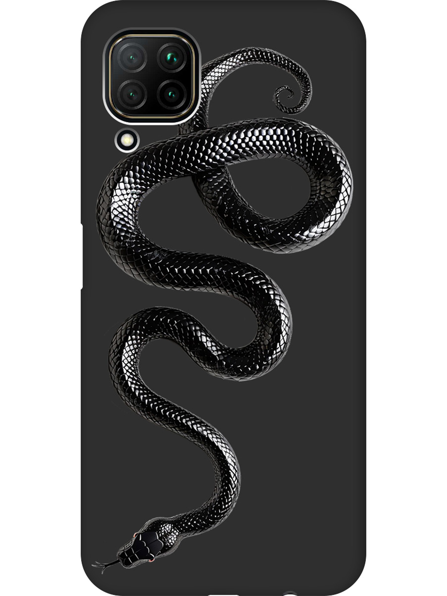 

Силиконовый чехол на Huawei P40 Lite с принтом "Черная мамба" матовый черный, 722839713