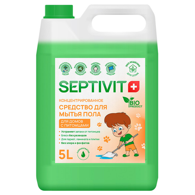 

Средство для пола Устранение запахов от питомцев Septivit Premium 5л