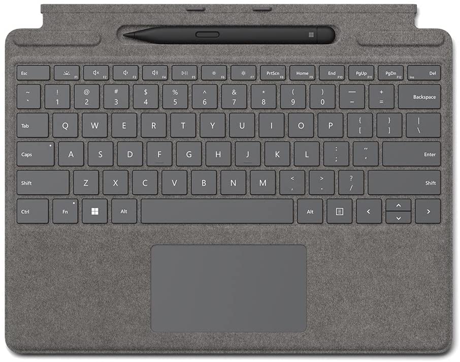 

Комплект: клавиатура Microsoft Surface Pro Signature Alcantara (Platinum) ENG + Slim Pen 2, Microsoft Surface Pro Signature