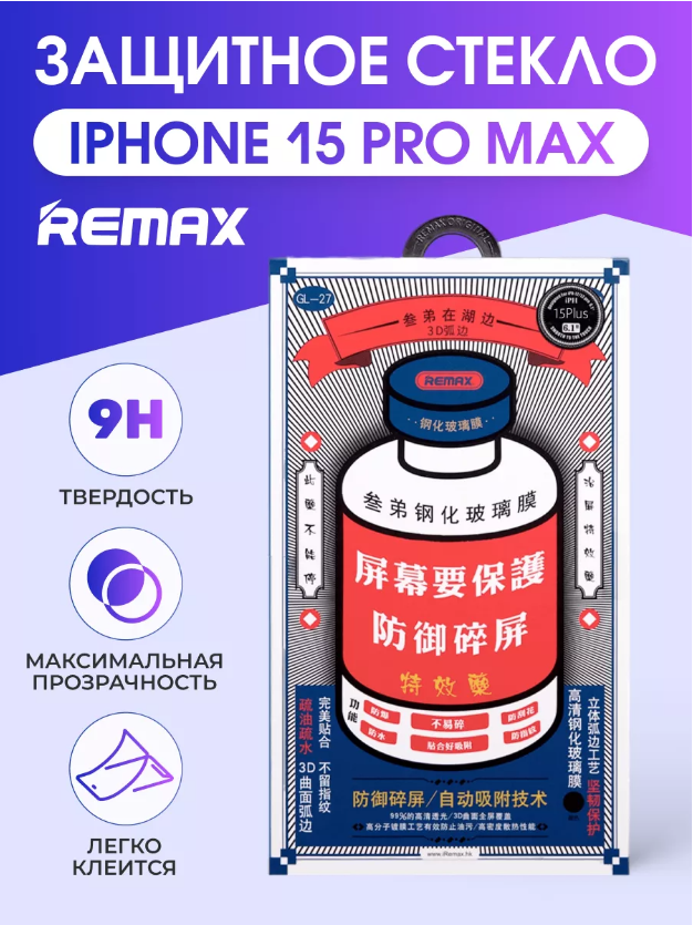 Защитное стекло для iPhone 15 Pro Max 6.7