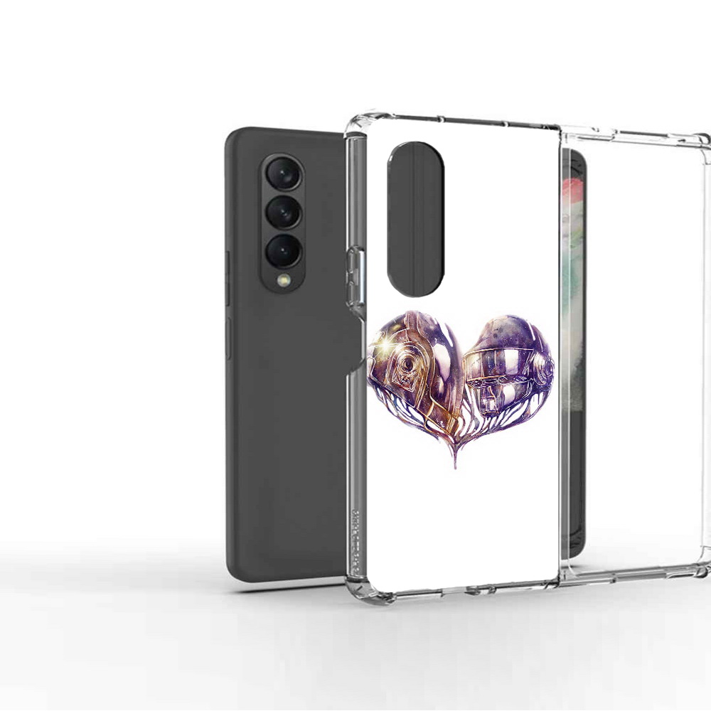 

Чехол MyPads Tocco для Samsung Galaxy Z Fold 3 сердце абстракция, Прозрачный, Tocco