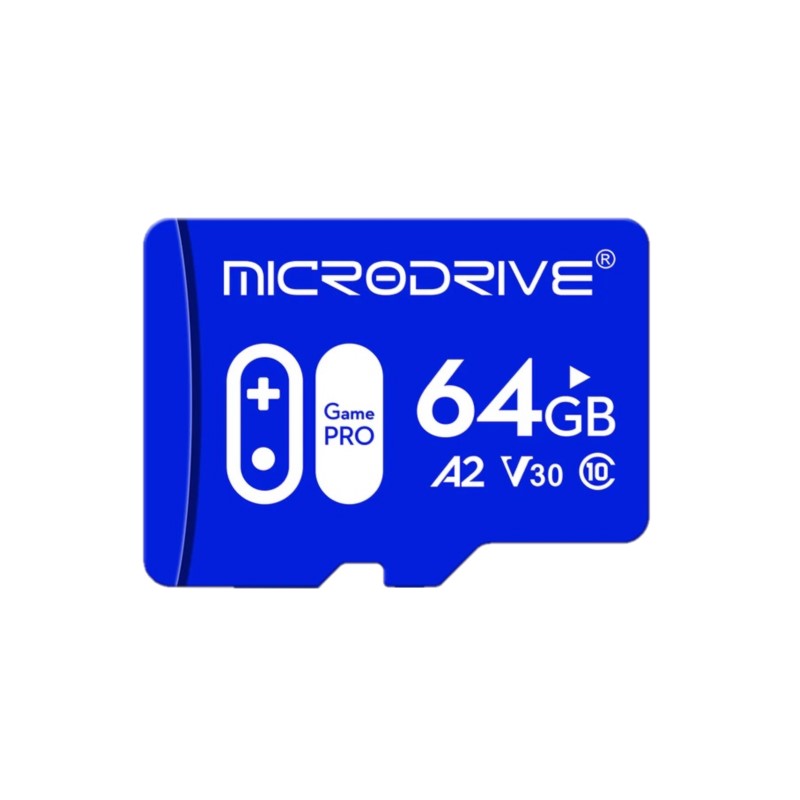 Карта памяти MICRODRIVE Micro SD GamePro класс 10 UHS-1 U3 V30 A2 64 ГБ 681₽