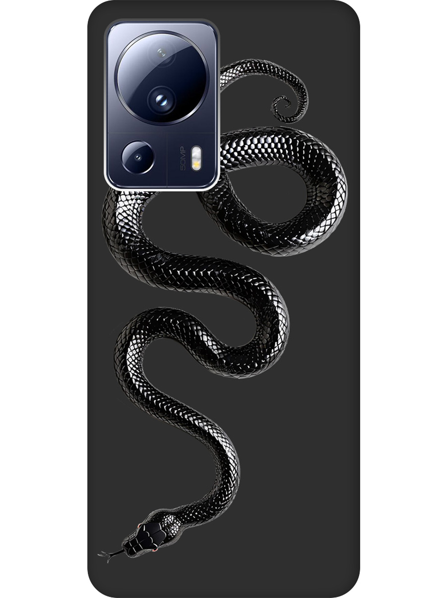 

Силиконовый чехол на Xiaomi 13 Lite с принтом "Черная мамба" матовый черный, 768741213