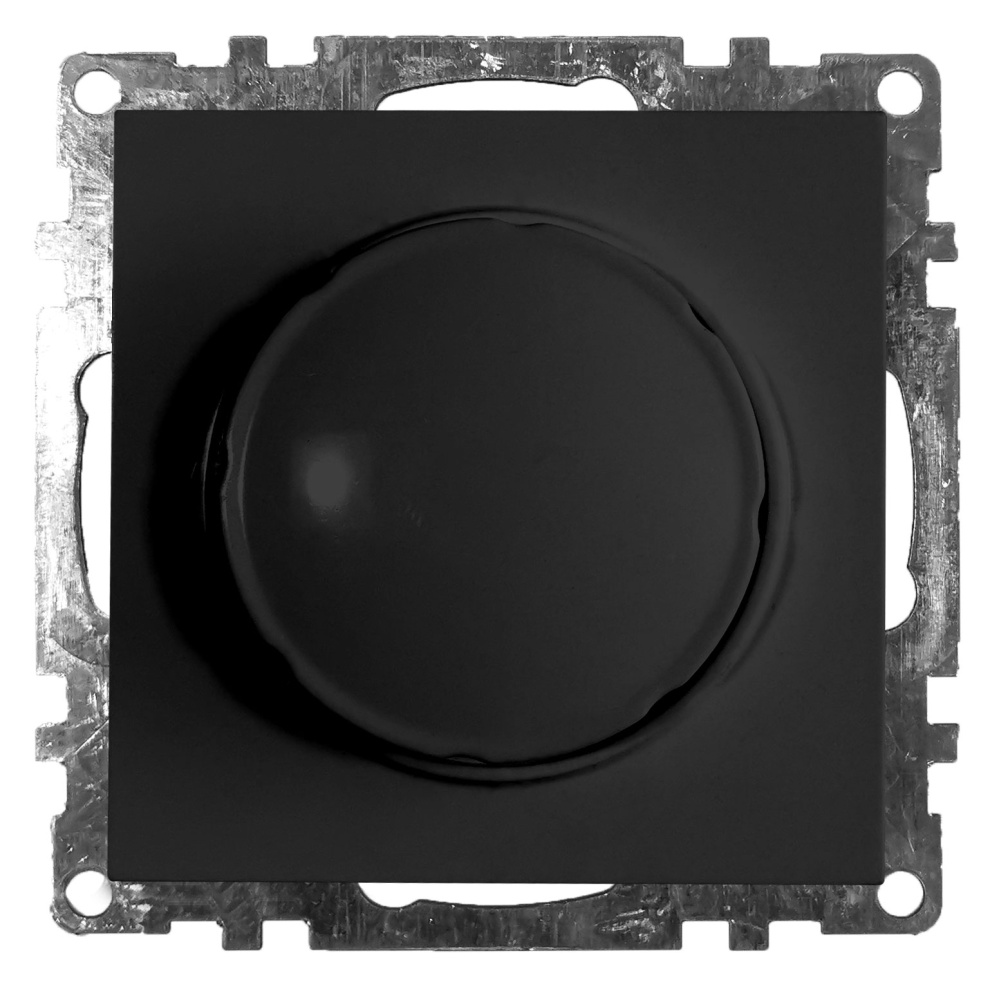 Выключатель диммирующий STEKKER 39615 250В, IP20,, 2А, черный диммирующий механизм выключателя stekker
