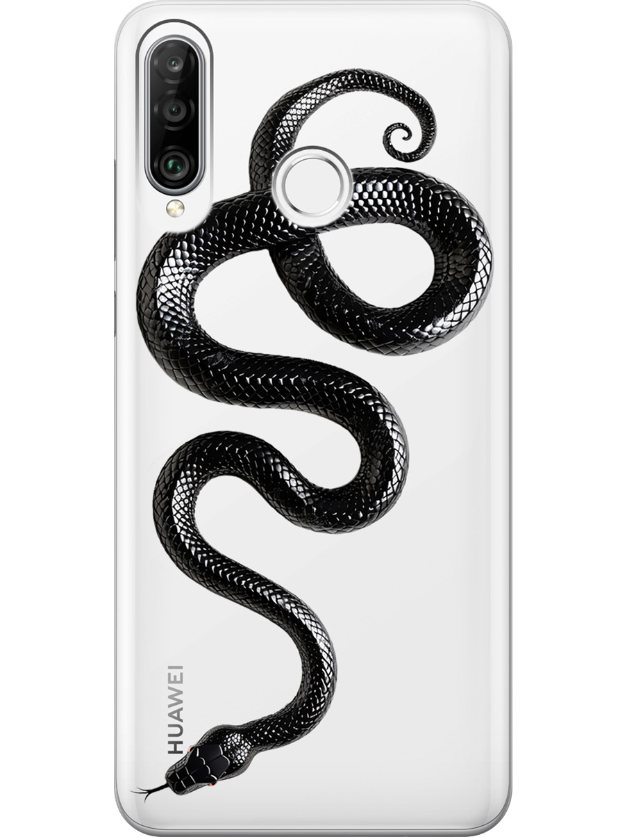 

Силиконовый чехол на Honor 20 Lite / 20s / Huawei P30 Lite с принтом "Черная мамба", Прозрачный;черный, 720772013