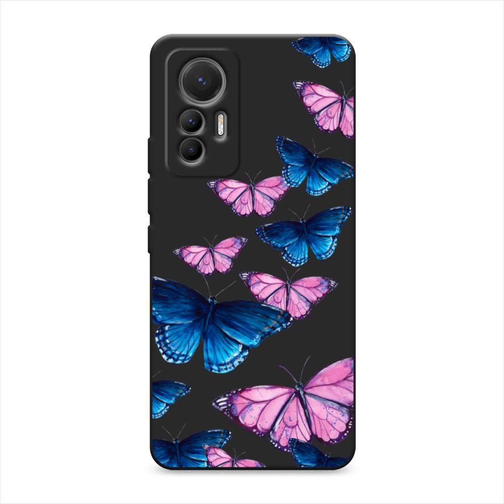 

Чехол Awog на Xiaomi 12 Lite / Сяоми 12 Лайт "Полет бабочек", Синий;черный;розовый, 315052-1