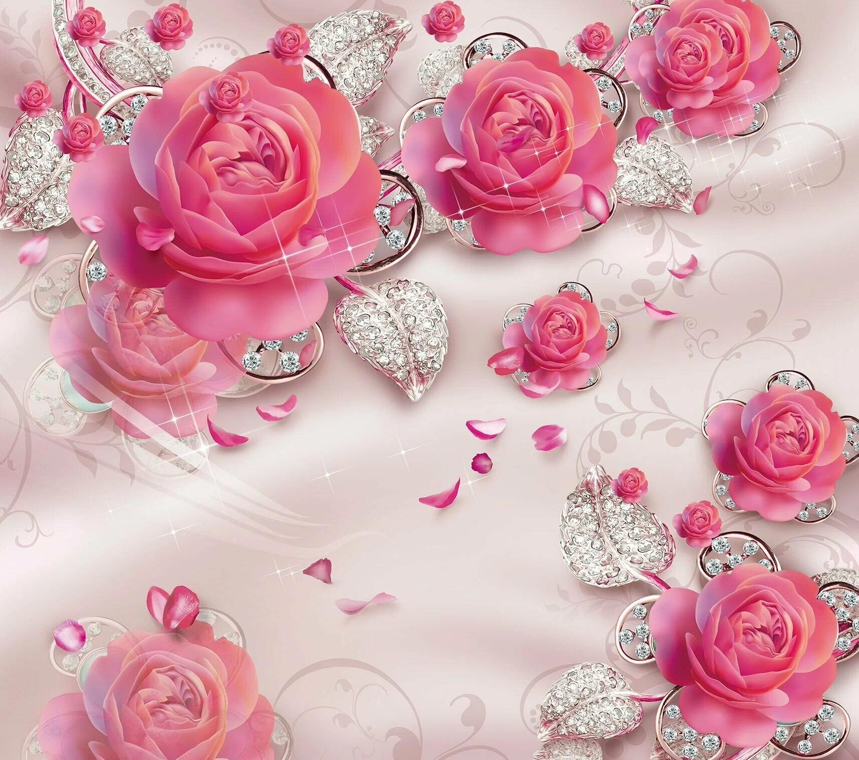 Фотообои бумажные Розовый бриллиант 294*260