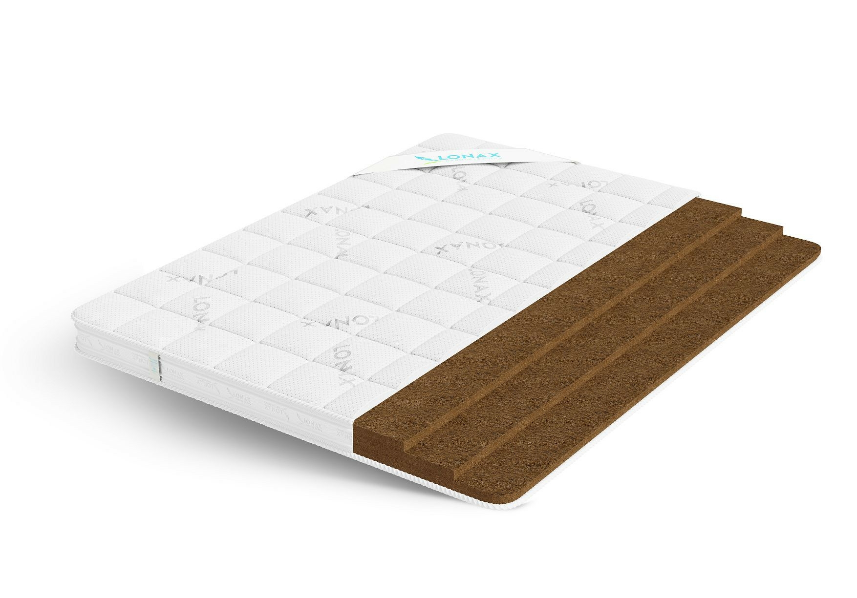 

Матрас Lonax Беспружинные Cocos 9 70х190, Бежевый;белый;серый;серебристый, Cocos 9