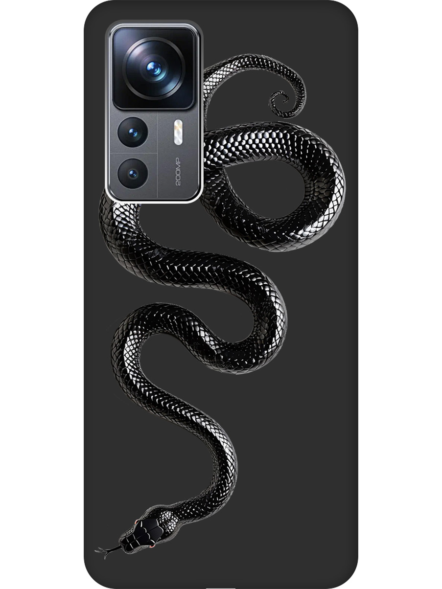 

Силиконовый чехол на Xiaomi 12T / 12T Pro с принтом "Черная мамба" матовый черный, 762091913