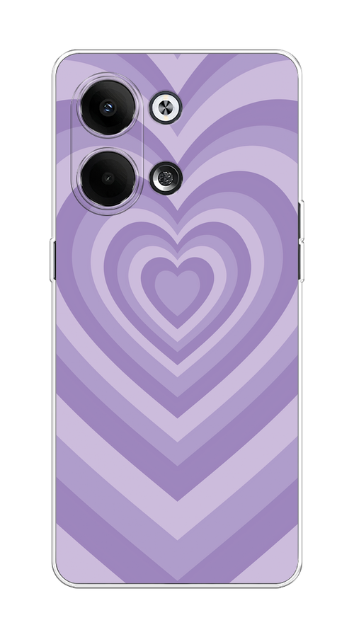 

Чехол на Oppo Reno9 "Violet heart latte", Фиолетовый, 2512750-1