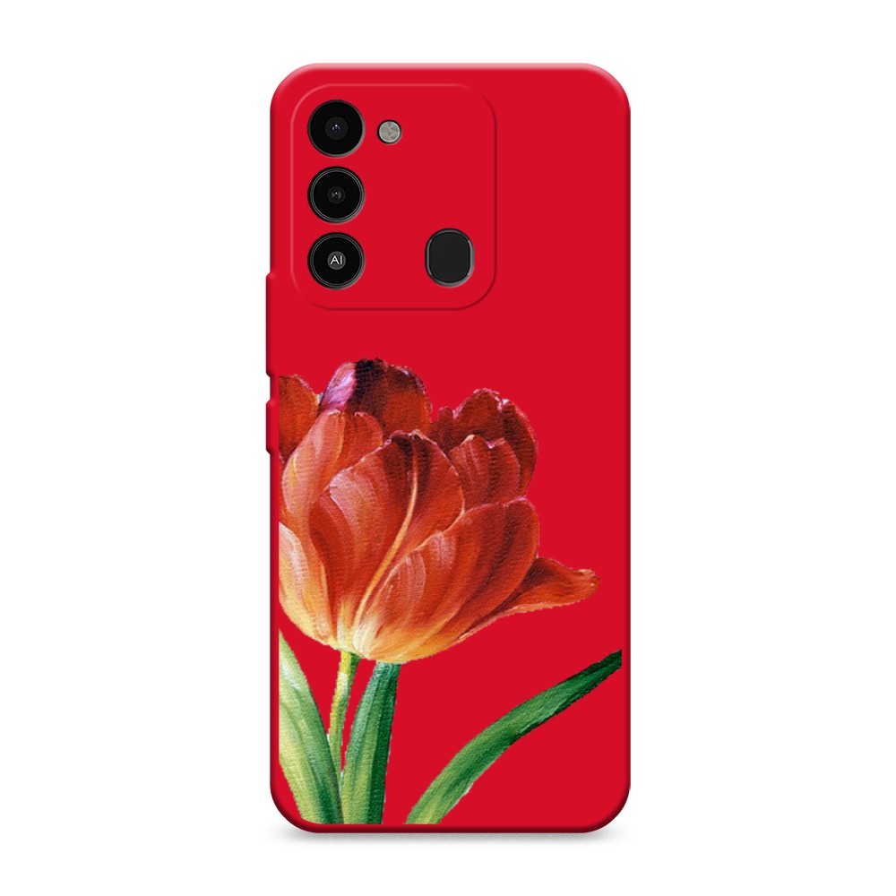 

Чехол Awog 301253-1 для Tecno Spark Go 2022, Spark 8C, Spark 9 "Красный тюльпан", Оранжевый;зеленый, 301253-1