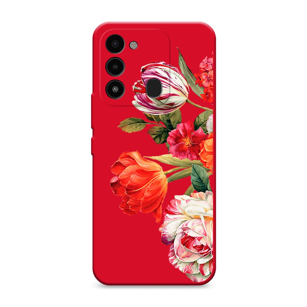 

Чехол Awog 301253-1 для Tecno Spark Go 2022, Spark 8C, Spark 9 "Весенний букет", Красный;розовый;зеленый, 301253-1