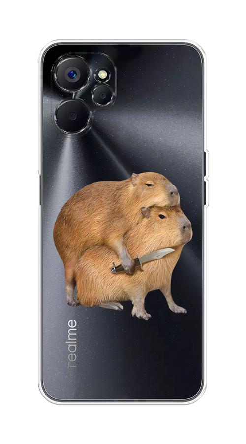 

Чехол на Realme 10 5G "Капибара с ножом", Бежевый, 2512650-1