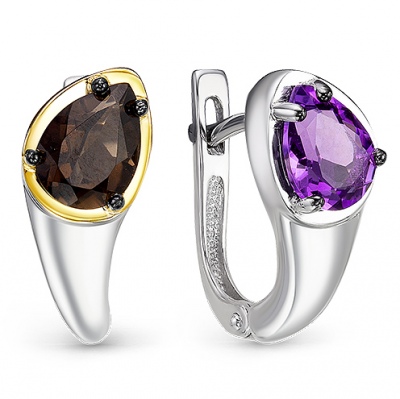 

Серьги из серебра с аметистом Империал С1345/Ag-607/41ПОЗ, С1345/Ag-607/41ПОЗ