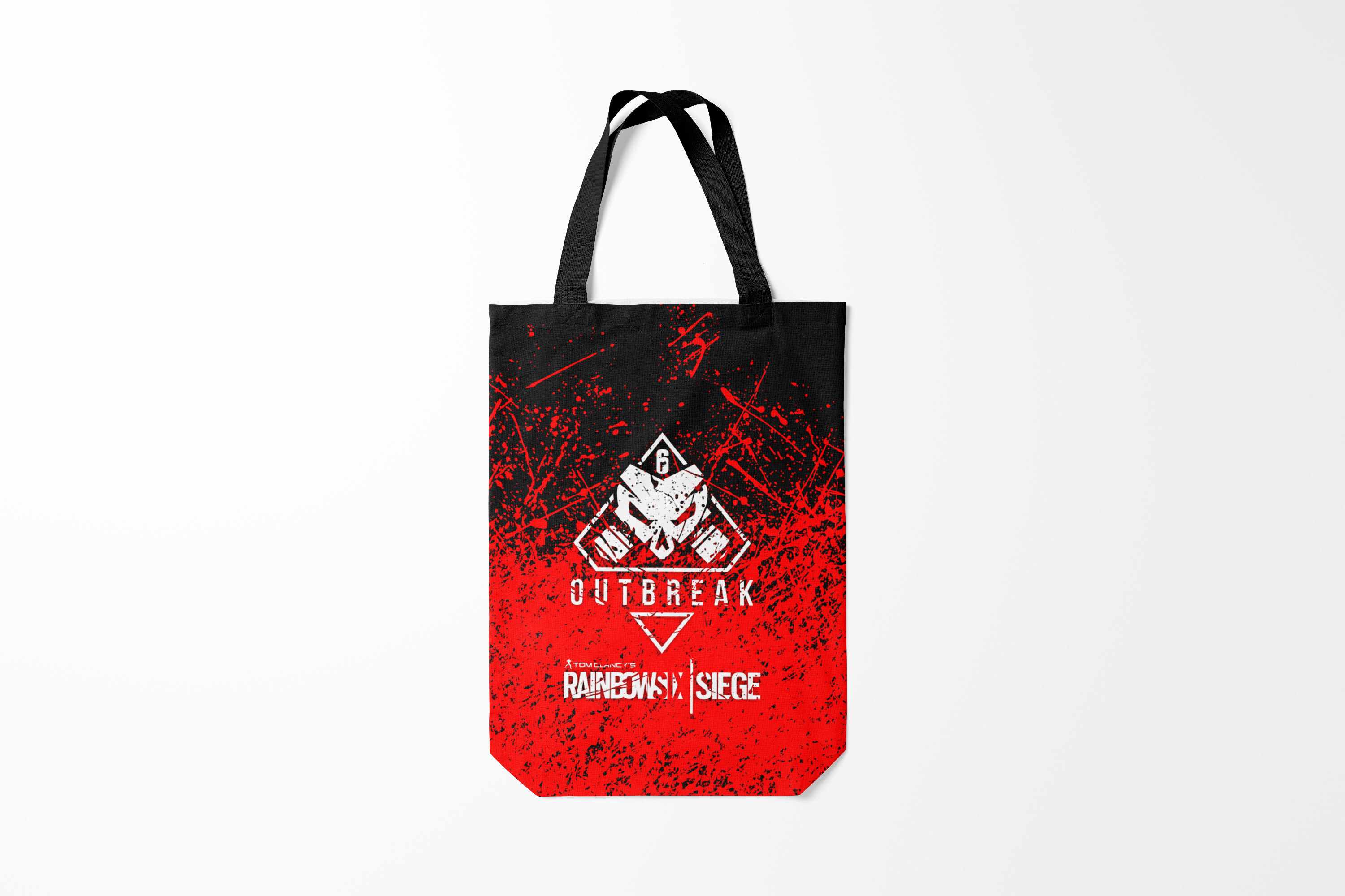 

Сумка шoппер унисекс Burnettie Rainbow Six Siege NEON, черный, Rainbow Six Siege NEON