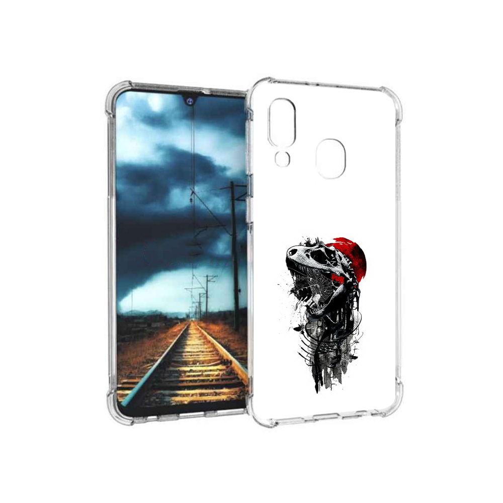 

Чехол MyPads Tocco для Samsung Galaxy A40 вымерший динозавр (PT128655.504.284), Прозрачный, Tocco