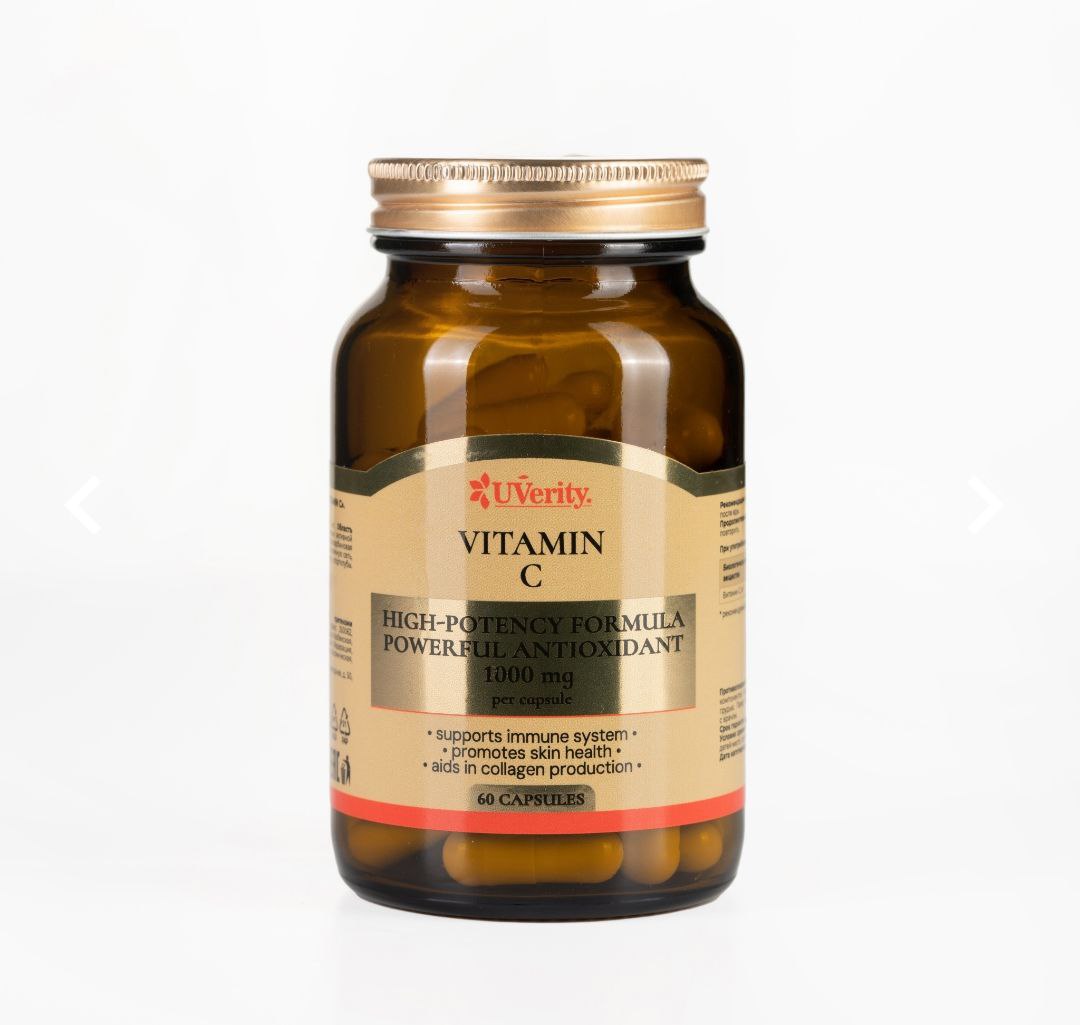 Витамин C UVerity, 1000мг, 60 капсул