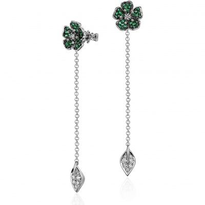 

Серьги из белого золота с бриллиантом Эстет 01С6213477-9, 01С6213477-9