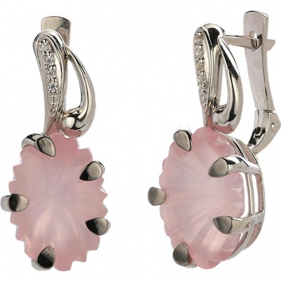 

Серьги из серебра с фианитом Эстет 01С3514169ЧР-2, 01С3514169ЧР-2