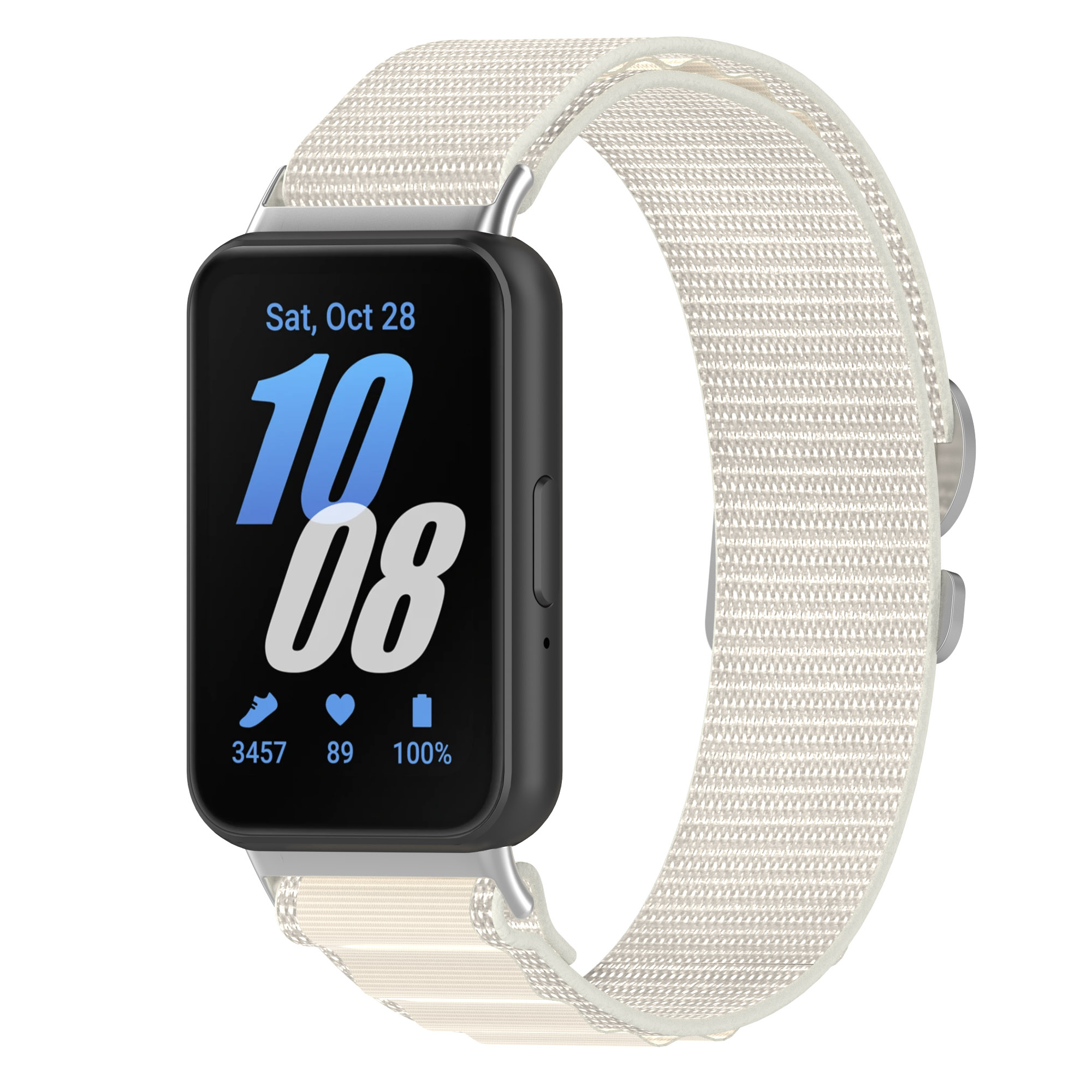 

Тканевый ремешок для Samsung Galaxy Fit 3, с застежкой, лунный, Тканевый ремешок для Samsung Galaxy Fit 3, с застежкой,